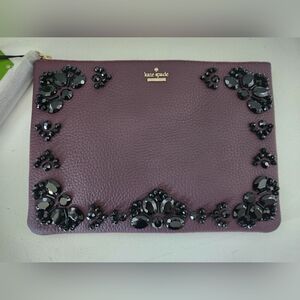 Kate Spade Purple Embellished Clutch
